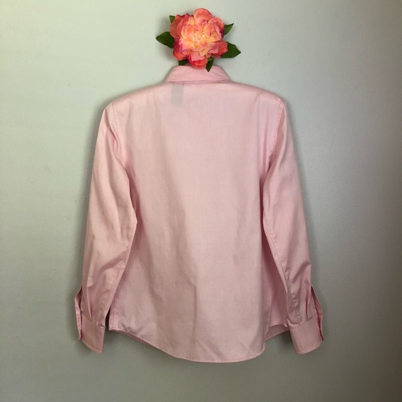 Liz Claiborne Shirt Button Down Pink Cotton Sz 2P - Picture 2 of 5
